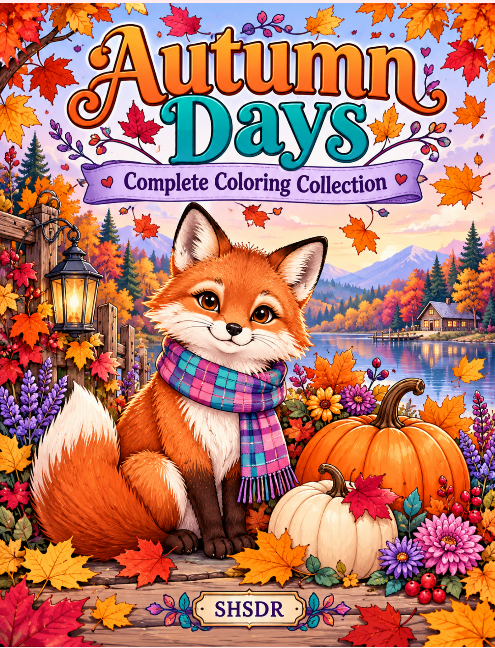 Autumn Days | Complete Set Coloring Book
