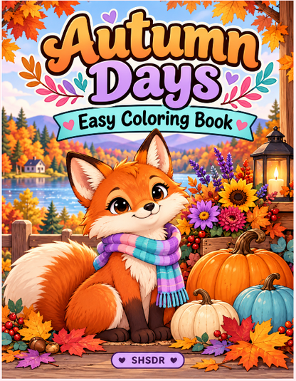 Autumn Days | Easy Coloring Book