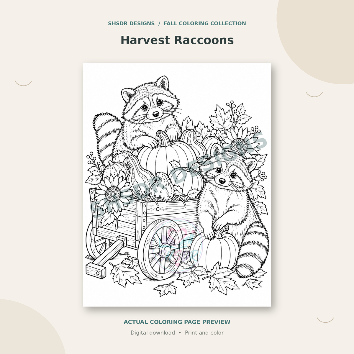 Autumn Days | Complete Set Coloring Book