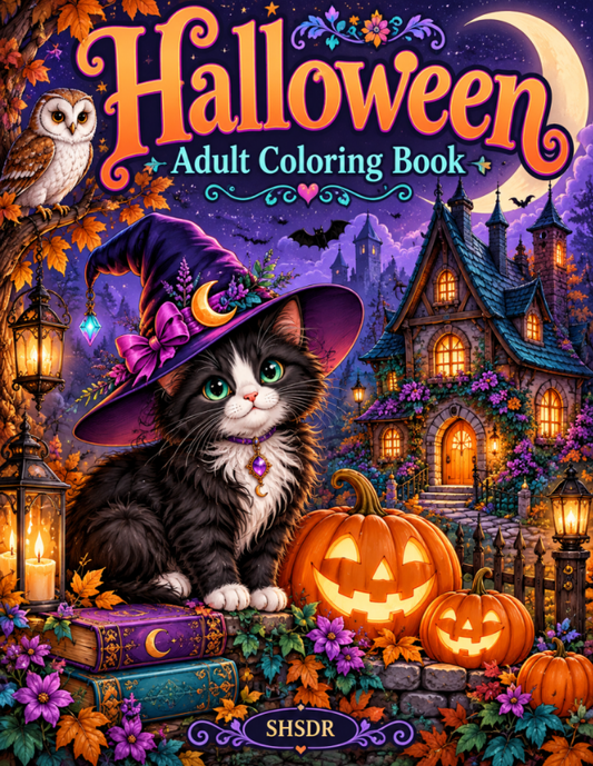 Halloween Adult Coloring Book
