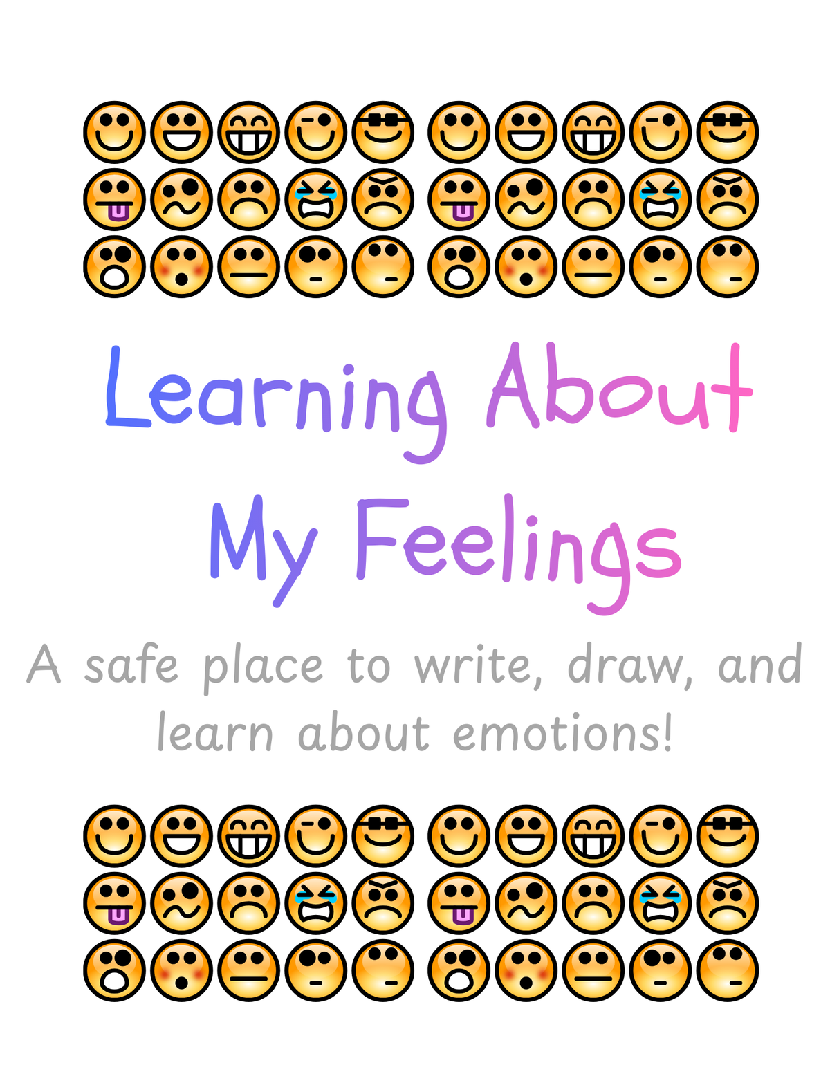 Learning About My Feelings Journal | Kids Feelings Journal Ages 8–11 | Social Emotional Learning Workbook | Calm Down Tools | Printable PDF